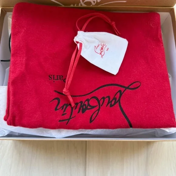 Christian Louboutin Blue D'Orsay Heels with Glitter Embellishments - Picture 13 of 15